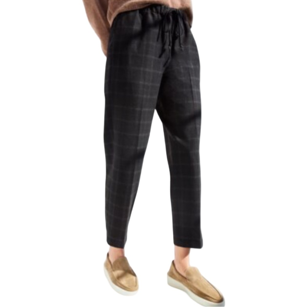 Aritzia The Group Babaton Jimmy Pant in Plaid Preppy Office EUC